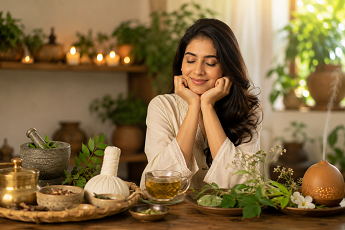 Calm rest and relaxation setting